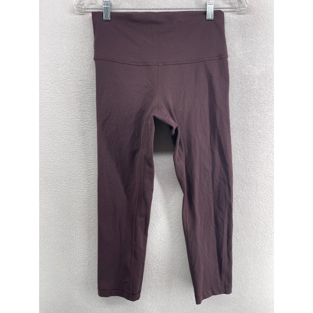LULULEMON Leggings 6 Align Cropped High Rise Running Training Yoga Stretch Brown - Picture 2 of 12